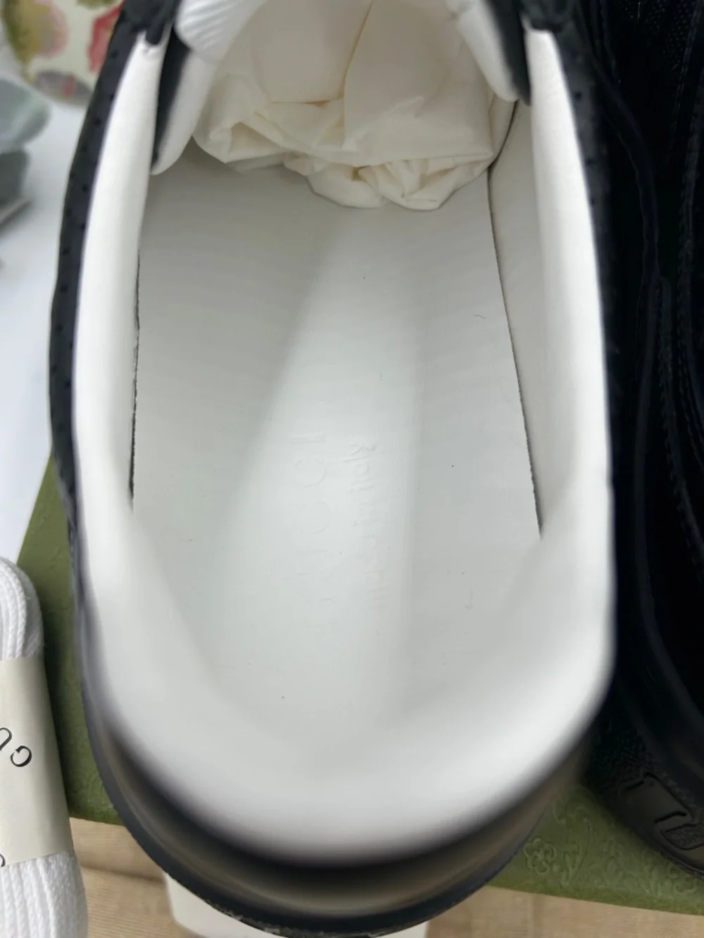 Gucci Chunky B Perforated GG Embossed Leather Sneakers. Size 11.5. (Fits 12.5)